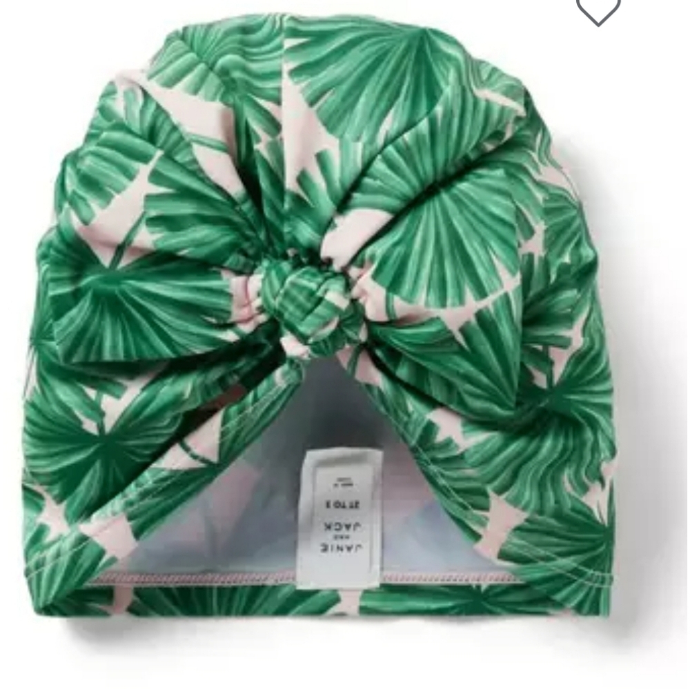 Janie and Jack NWT  Recycled Palm  Swim Headwrap. Size 6-8 Months